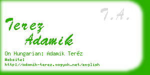 terez adamik business card